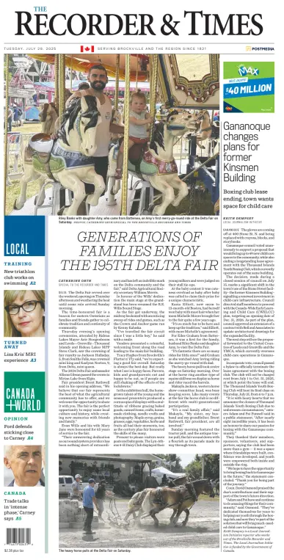 Cover of The Recorder & Times (Brockville)