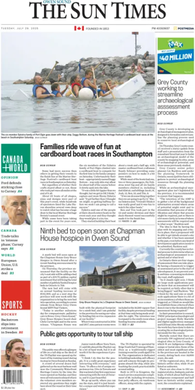 Cover of The Sun Times (Owen Sound)