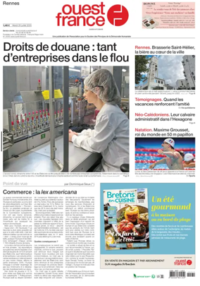 Cover of Ouest France (Rennes)