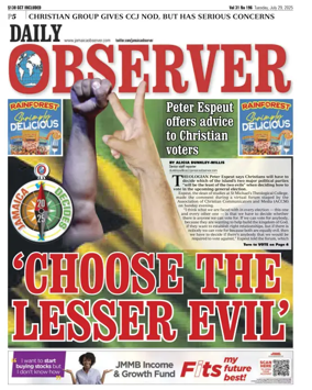 Cover of Daily Observer (Jamaica)