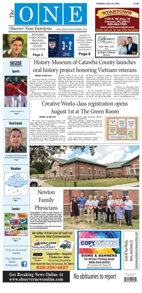 Cover of Observer News Enterprise