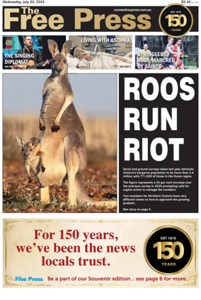 Cover of The Free Press (Corowa)