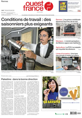 Cover of Ouest France (Rennes)