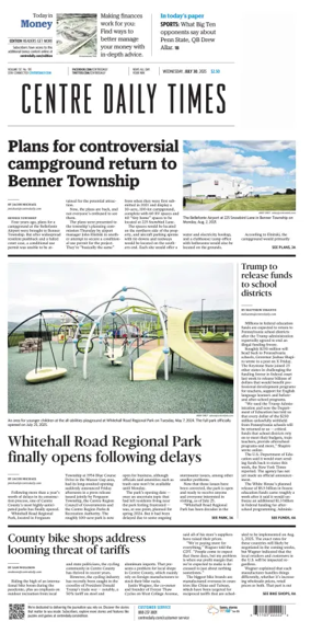 Cover of Centre Daily Times