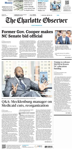 Cover of The Charlotte Observer