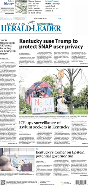 Cover of Lexington Herald-Leader