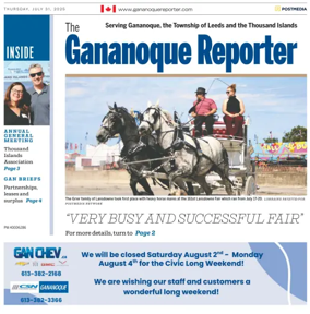 Cover of The Gananoque Reporter