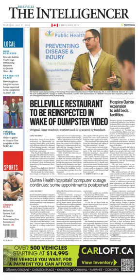 Cover of The Intelligencer (Belleville)