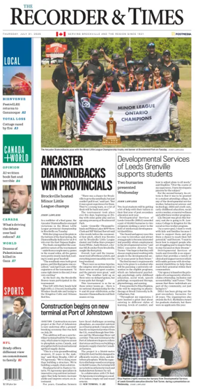 Cover of The Recorder & Times (Brockville)