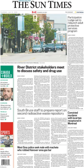 Cover of The Sun Times (Owen Sound)