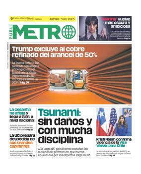 Cover of Publimetro Chile