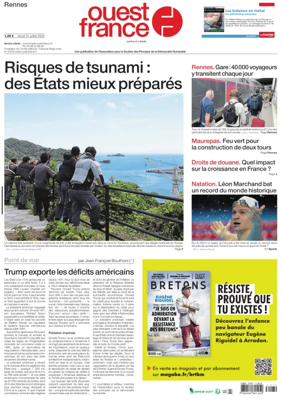 Cover of Ouest France (Rennes)