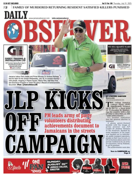 Cover of Daily Observer (Jamaica)