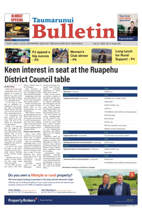 Cover of Taumarunui Bulletin