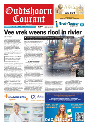 Cover of Oudtshoorn Courant