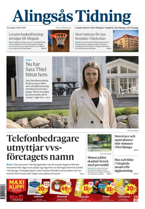Cover of Alingsås Tidning