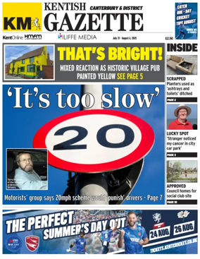 Cover of Kentish Gazette Canterbury & District