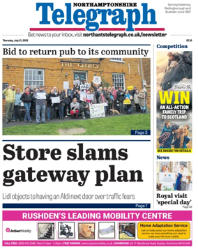 Cover of Northants Evening Telegraph