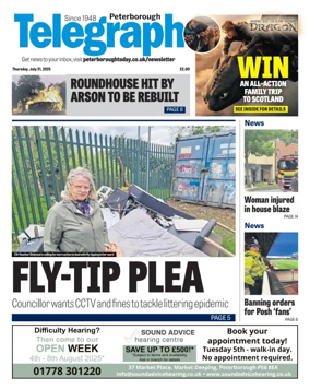Cover of The Peterborough Evening Telegraph