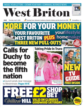 Cover of West Briton (Falmouth Penryn Helston The Lizard)