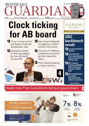 Cover of Botswana Guardian