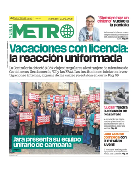 Cover of Publimetro Chile