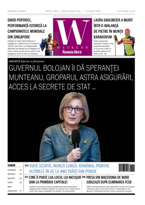Cover of Romania Libera - Friday Edition