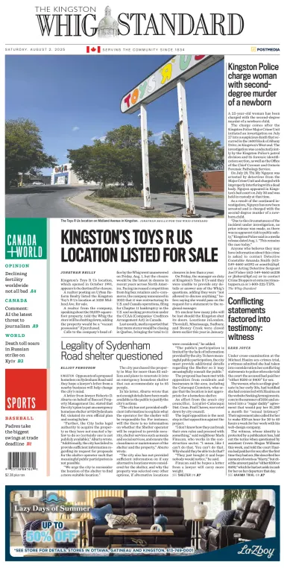 Cover of Kingston Whig-Standard