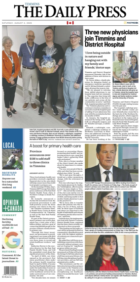 Cover of The Daily Press (Timmins)