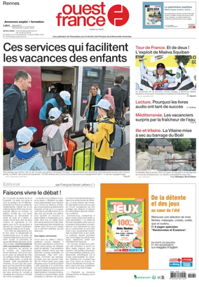 Cover of Ouest France (Rennes)