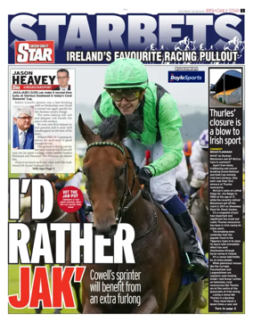 Cover of Irish Daily Star - Starbets