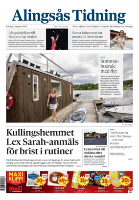 Cover of Alingsås Tidning