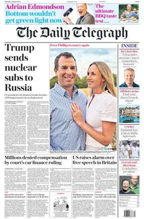 Cover of The Daily Telegraph - Saturday