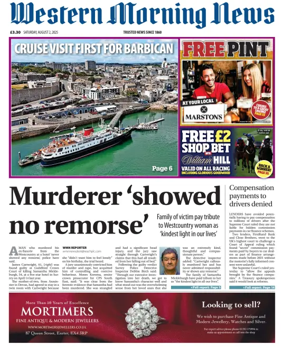 Cover of Western Morning News (Saturday)