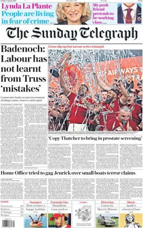 Cover of The Sunday Telegraph