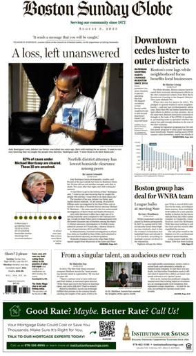 Cover of Boston Sunday Globe