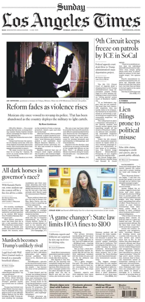 Cover of Los Angeles Times (Sunday)