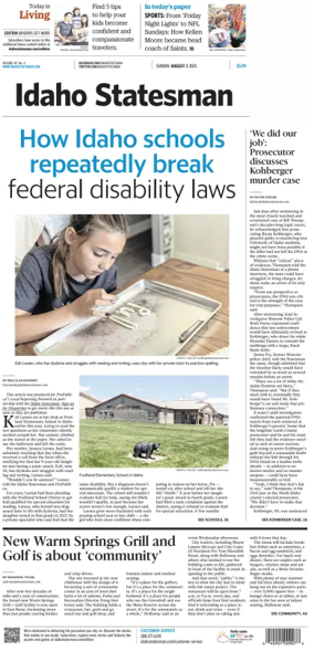 Cover of The Idaho Statesman (Sunday)