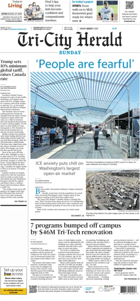 Cover of Tri-City Herald (Sunday)