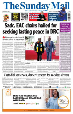 Cover of The Sunday Mail (Zimbabwe)