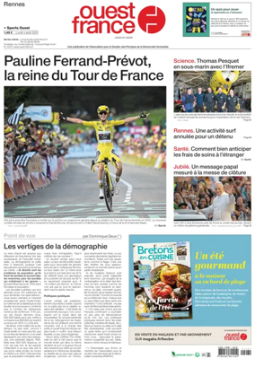 Cover of Ouest France (Rennes)