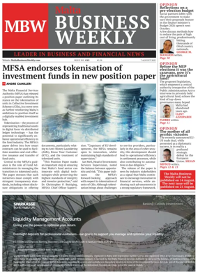 Cover of The Malta Business Weekly