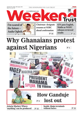 Cover of Weekly Trust