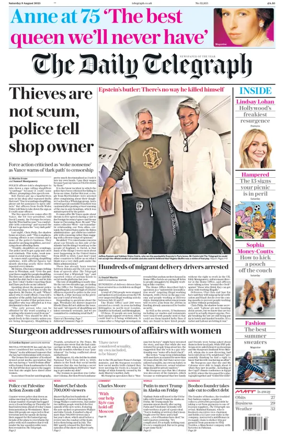 Cover of The Daily Telegraph - Saturday