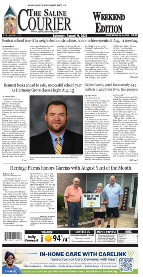 Cover of The Saline Courier Weekend