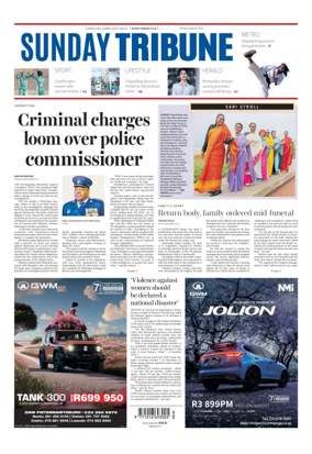 Cover of Sunday Tribune