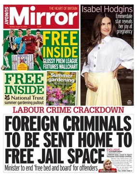 Cover of Sunday Mirror