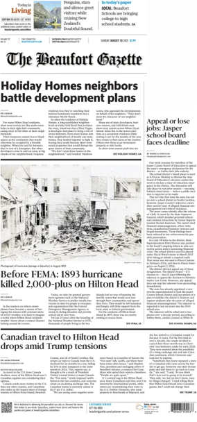 Cover of Beaufort Gazette (Sunday)