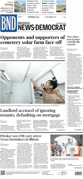 Cover of Belleville News-Democrat (Sunday)