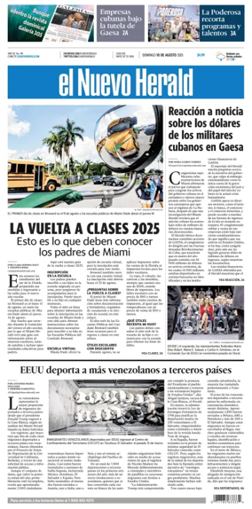Cover of El Nuevo Herald (Sunday)